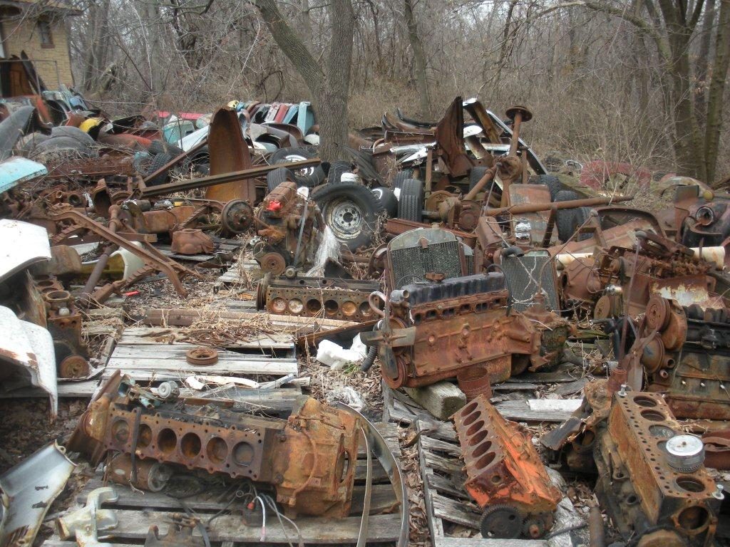Yunk yards around in America. Often they are specialized with common, automoble and industrial junkyards being the most common.
