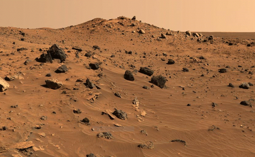 martian landscape mars on a typical day