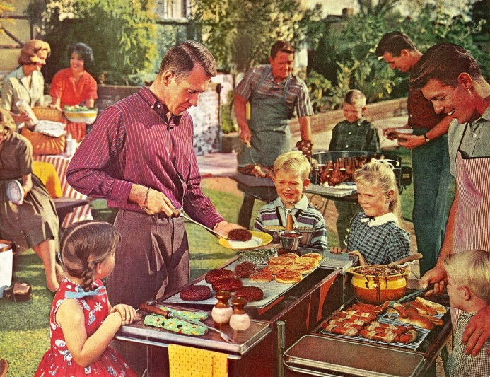 Everyone had BBQ's in the 1960s and 1970s. We took the time to spend time with our friends and families.