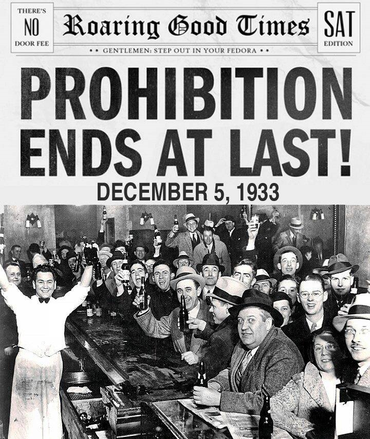 Destruction of liberty can only last so long until freedom eventually breaks through. That was the case with the banning of beer and ale in the United States.