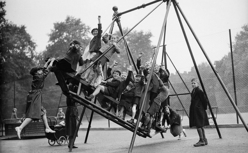 vintage playground swing children had so much fun when they could play