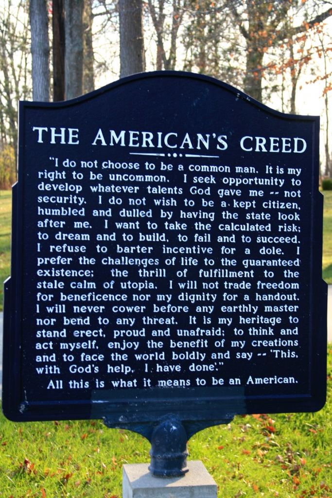 The American's creed.
