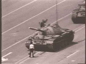 Tank in Tiananmen.