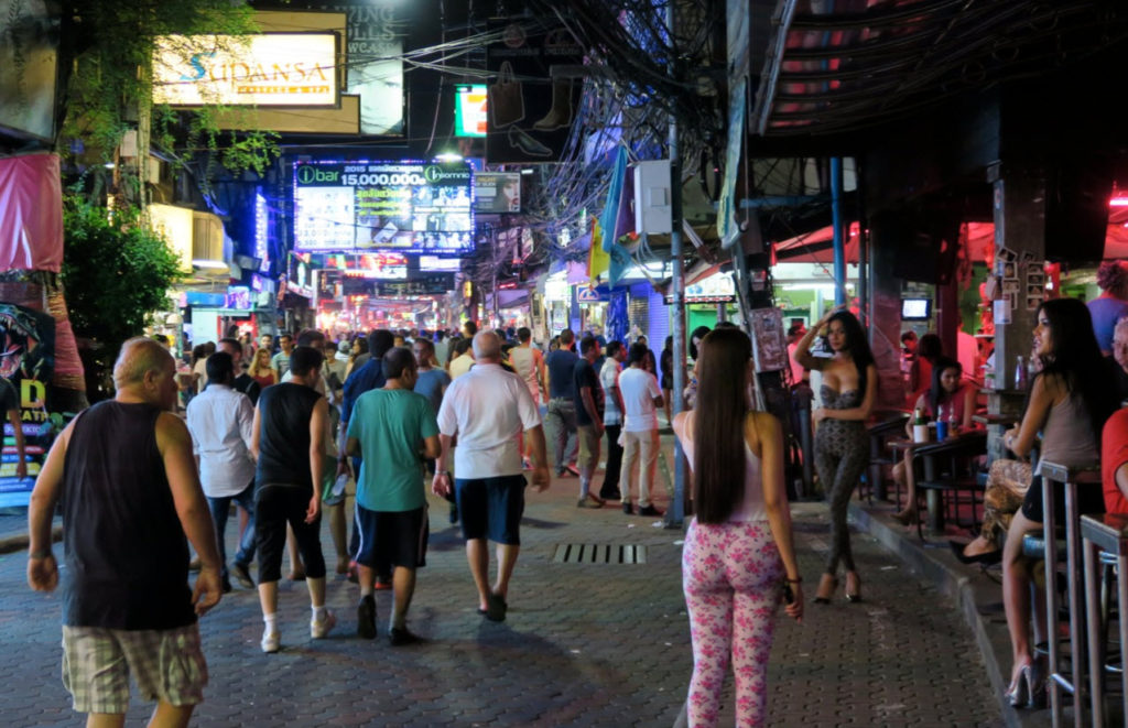 Thailand night street.