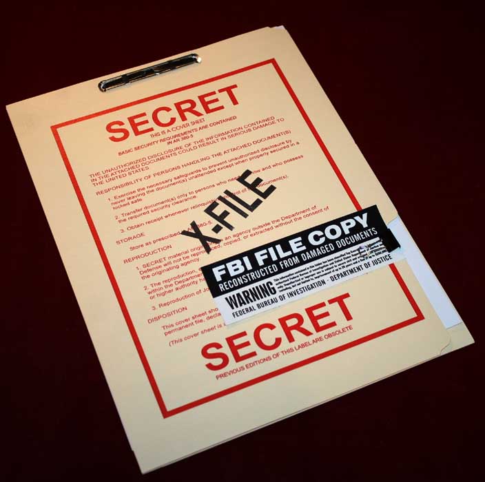 Top Secret Folder from the Television show the X-files
