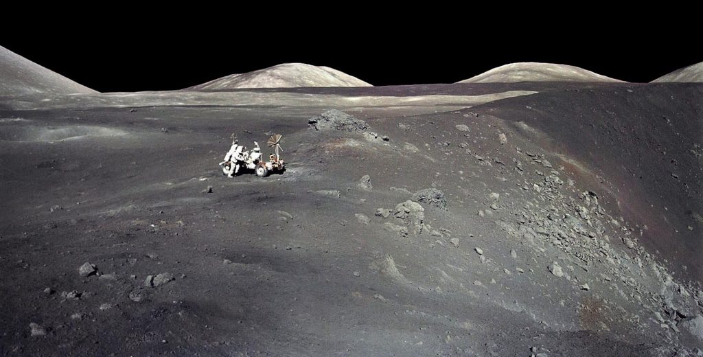 Apollo 17 on the moon.