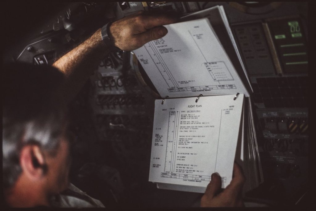 Apollo 17 mission planning.