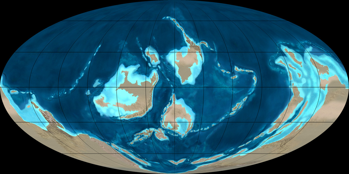 Карта мира 80 миллионов лет назад