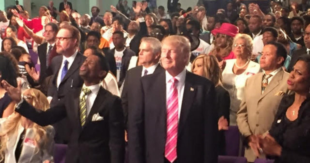 President Trump in Church.