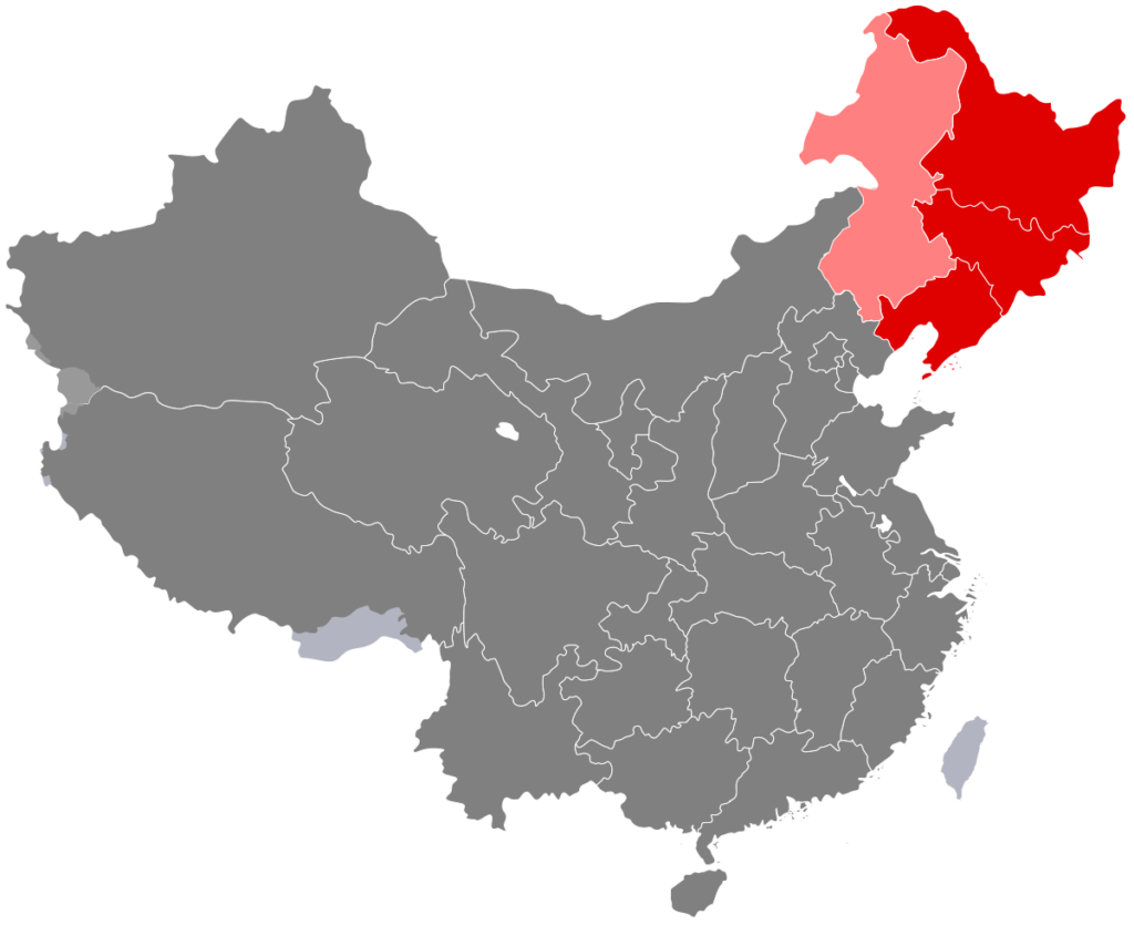 Map of Dongbei