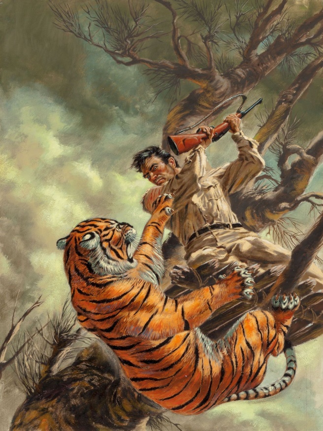 Heroes might need to fight a tiger in a tree.