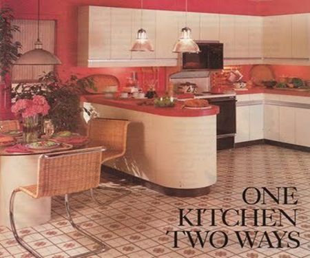1980's style kitchen.
