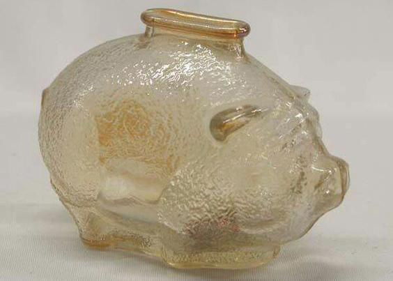 Glass piggy bank