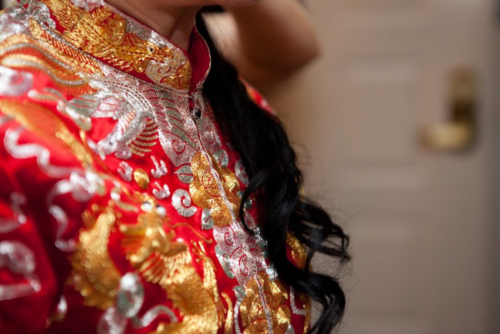Chinese wedding dress details