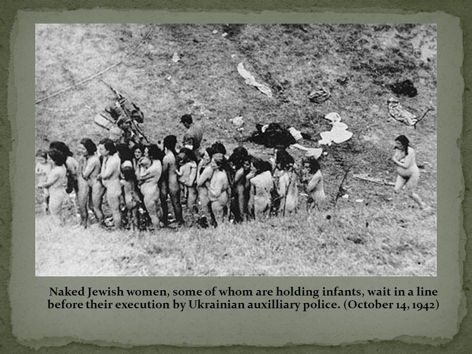 Jews being stripped and killed.