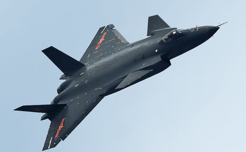 Chinese J20 fighter aircraft.