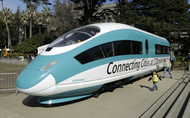 Mock up of high speed rail.
