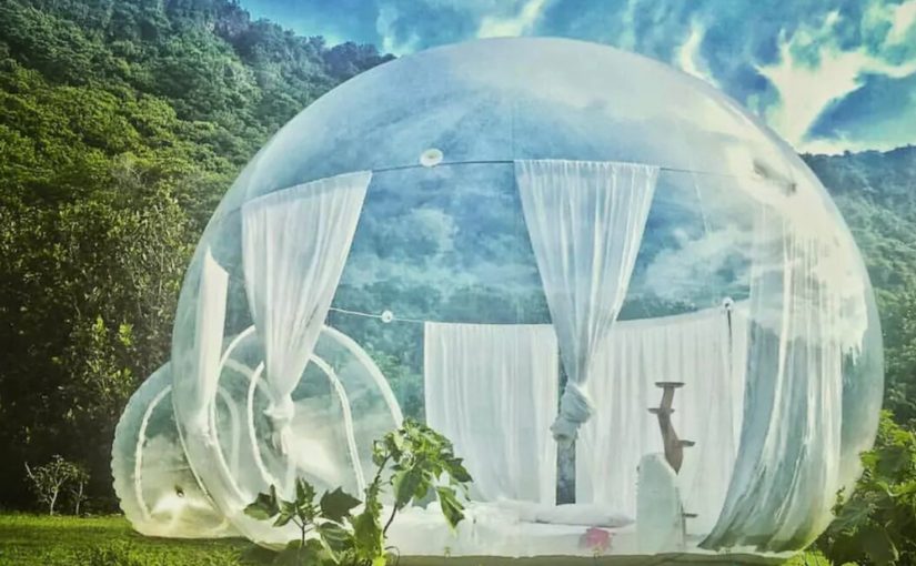 Bubble hotels in China.