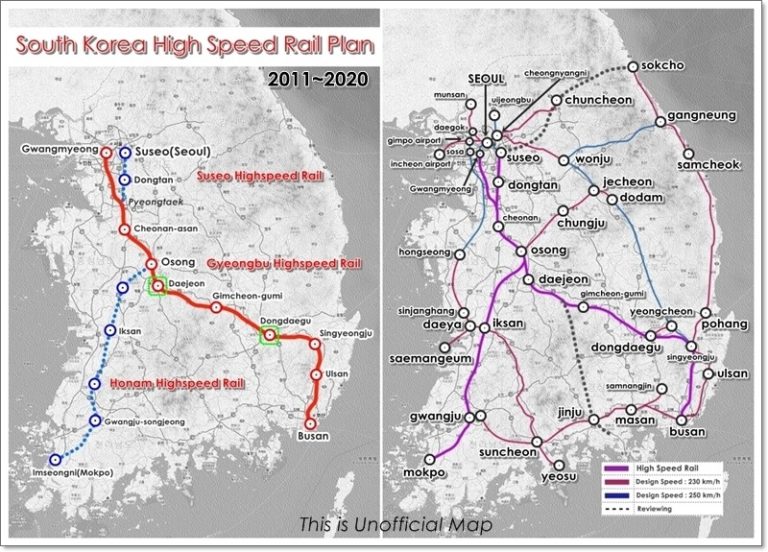 Korean Rail Map