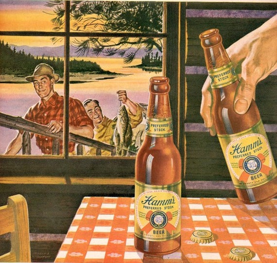 VIntage Hamms beer advertisement