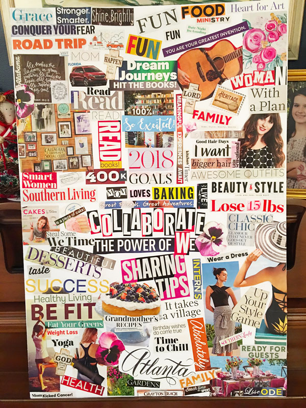 Poorly done vision board.