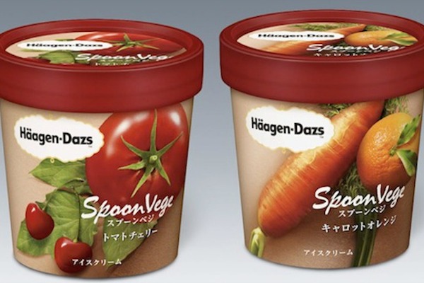 different flavored ice cream.