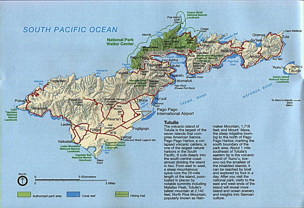 Map of American Samoa.