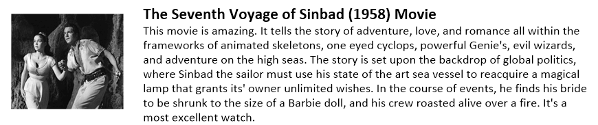 The Seventh Voyage of Sinbad.