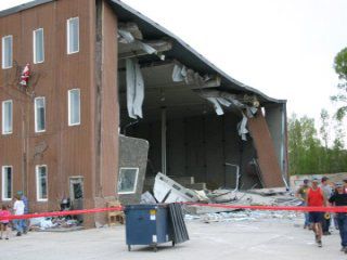 KIlldozer building destruction.