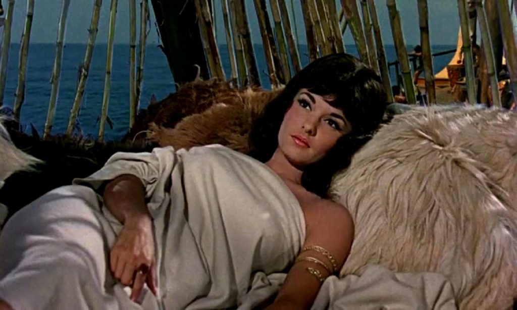 A beautiful woman rides with Jason in the movie Jason and the Argonauts.