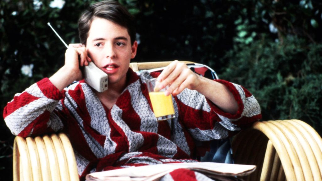 Ferris Bueller making the most of his day off.