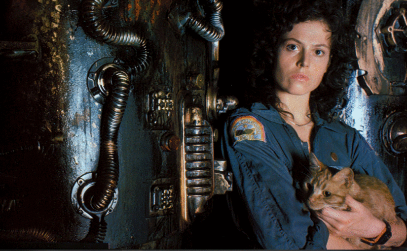 Ripley and the cat.