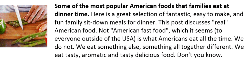 The most popular American foods.