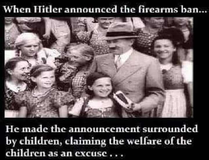 Hitler gun ban meme.