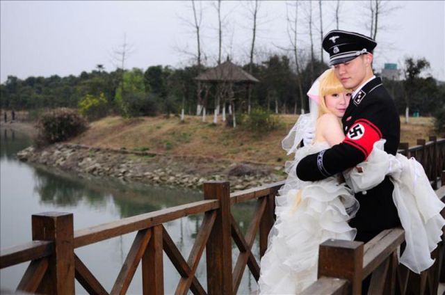 Asian Nazi Chic wedding.
