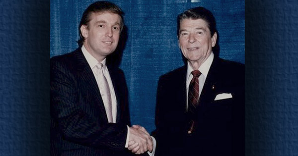 Donald Trump with Ronald Reagan.