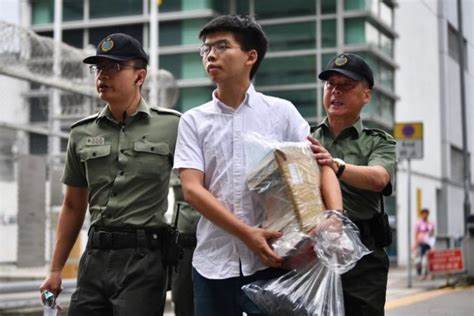 Hong Kong activist Joshua Wong released from prison, vows to continue actions of violence.
