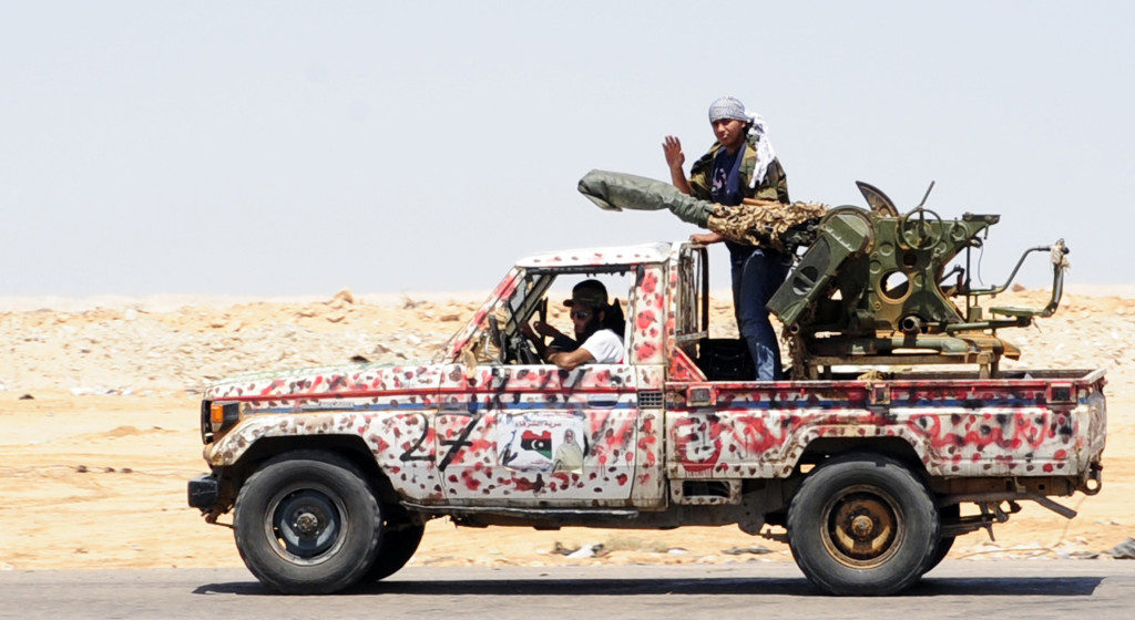Libyan technical with an unknown mounted weapon.