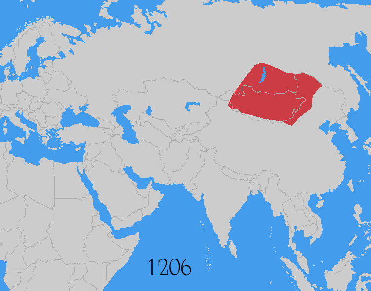 Mongol empire expansion over time.