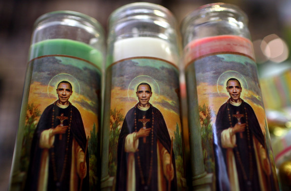 Obama as a diety for worship.