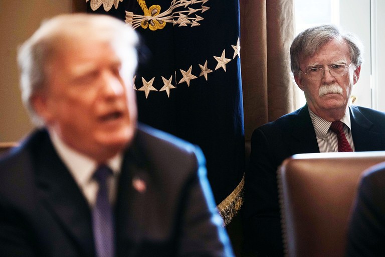 Donald Trump fired John  Bolton. He obviously felt that John Bolton was not "on the same page" in resolving the issues with China at this time.