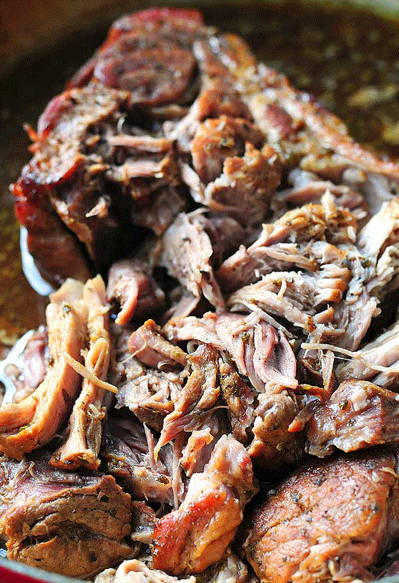 American style baked pork roast.