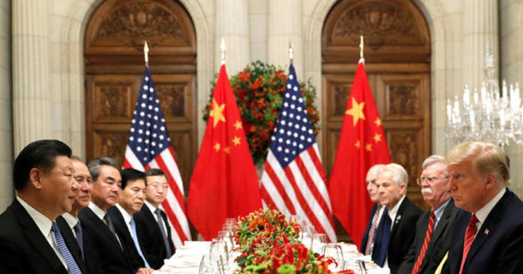 Trade negotiations between Xi Peng and Donald Trump. The Chinese are tough negotiators. Do not think for a minute that they will not take full advantage of any situation.