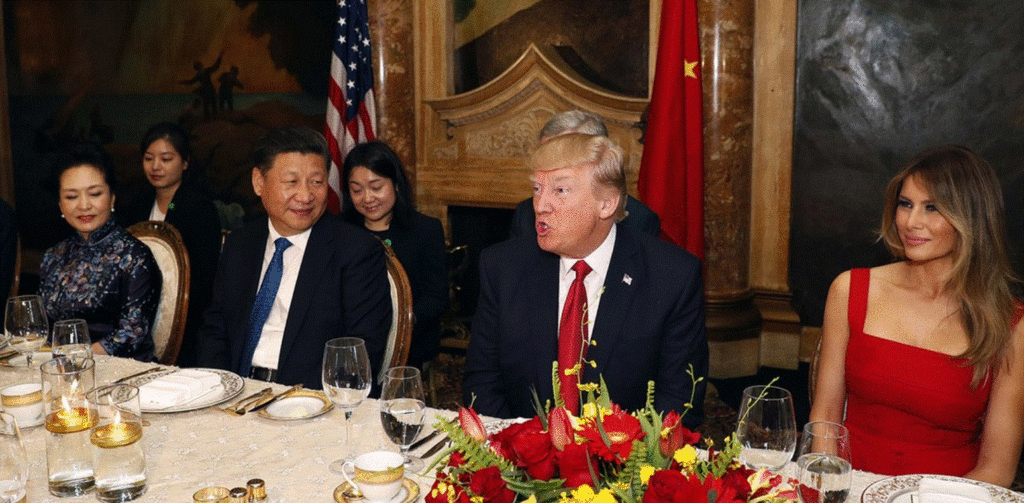 Donald Trump and Xi Peng.