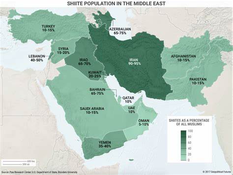 Map of Shite Muslims in the middle east.