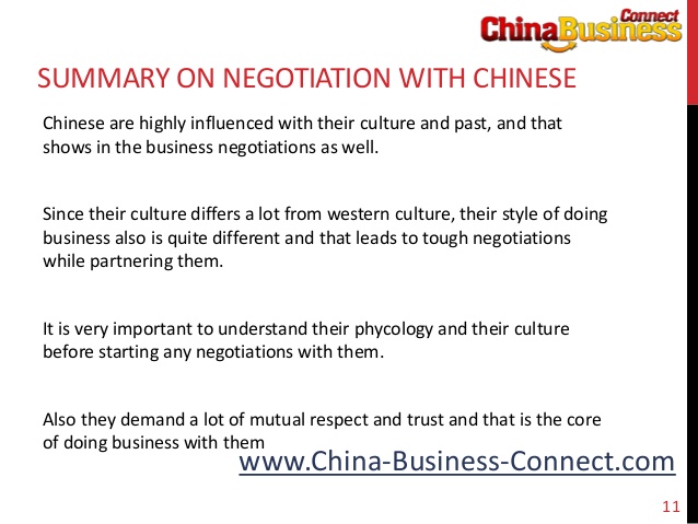 PPT on the key points in negotiating with the Chinese.