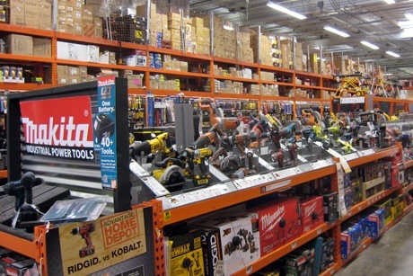 Power Tool Isle in Home Depot in the United States.