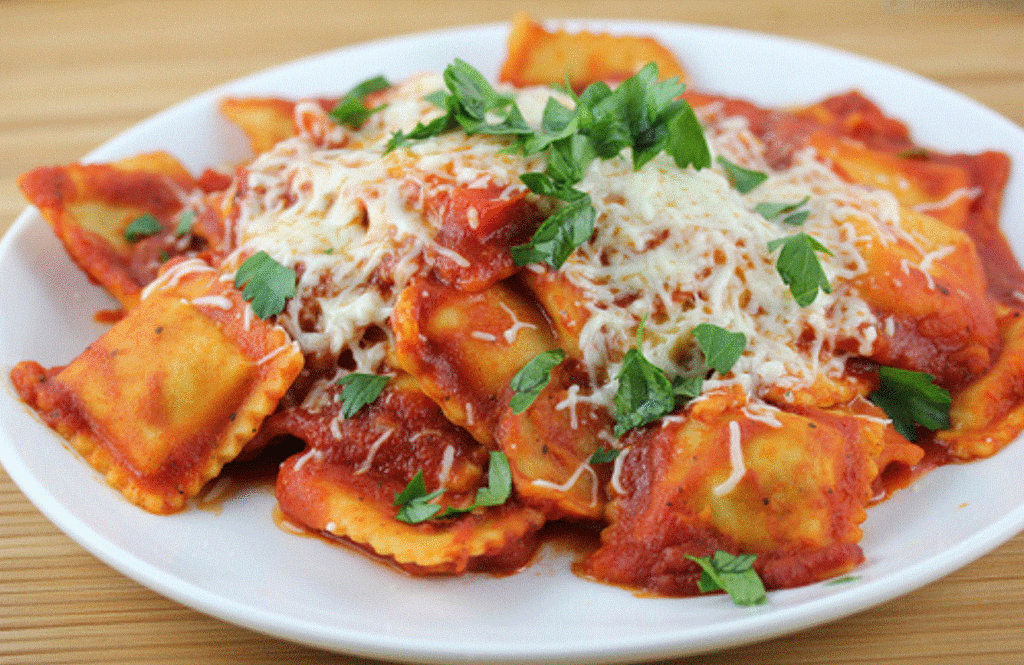--PHOTO--Ravioli is a traditional Italian pasta dish made by stuffing rounds or squares of pasta dough with a filling, creating a sort of pasta "pillow.". The dish is wildly popular outside of Italy, and can be readily found in fresh and frozen form in most Western supermarkets.