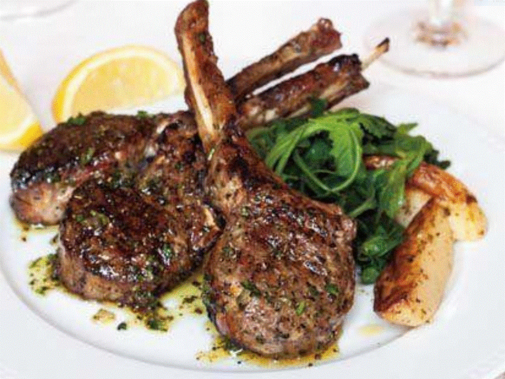 Delicious lamb chops. It's outrageously delicious.