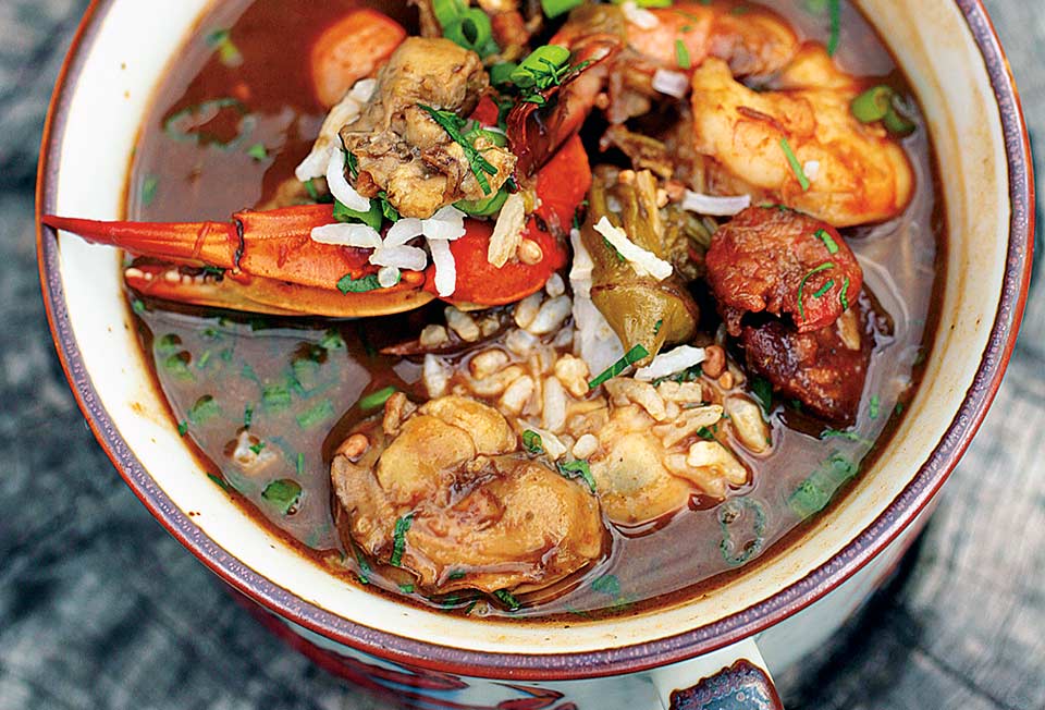 --PHOTO--A most excellent dish, seafood gumbo has the makings of great times. All you need to do is add freinds, beer and some fine music. Just bring yourself. And... of course... be yourself.